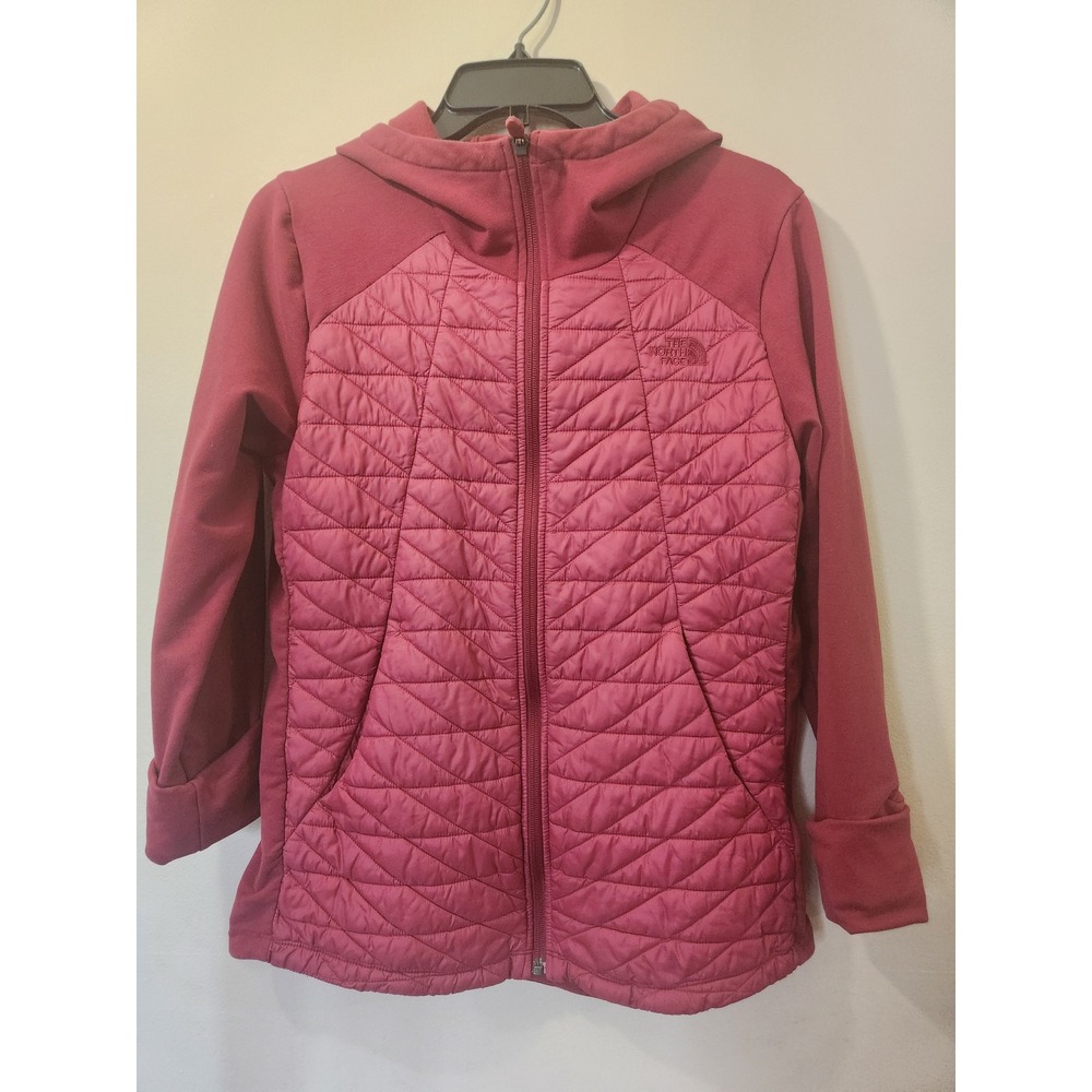 The‎ North Face Thermoball Hybrid Full Zip Hoodie Womens Medium Maroon Jacket